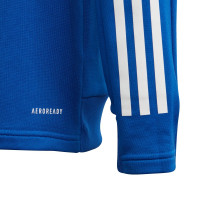 Veste d'entraînement à capuche pour enfants adidas Condivo 20, bleu et blanc