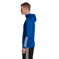 Veste d'entraînement à capuche Adidas Condivo 20, bleu et blanc