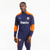 PUMA Valencia CF 1/4 Zip Trainingstrui 2020-2021 Donkerblauw Oranje