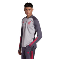 adidas Bayern Munchen CL Trainingstrui 2020-2021 Lichtgrijs Donkergrijs Rood