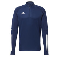 Haut d'entraînement adidas Condivo 20 1/4-Zip bleu foncé blanc