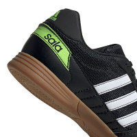 Chaussures de football en salle adidas Super Sala (IN) pour enfants Noir/blanc/vert