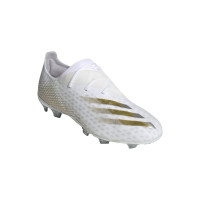 adidas X GHOSTED.2 GRASS CHAUSSURES DE FOOTBALL (FG) Blanc Or Argent