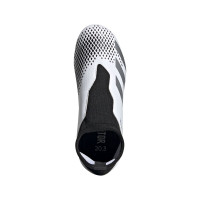 adidas PREDATOR 20.3 LL Grass Chaussure de Chaussures de Foot (FG) Enfant Blanc Argent Noir