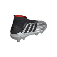 adidas PREDATOR 19+ FG Voetbalschoenen Kids Zilver Zwart Rood