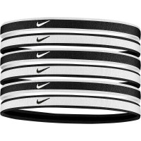 Nike Tipped Swoosh Sport Haarbanden 6-Pack Zwart Wit