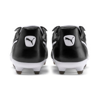 PUMA King Top Gazon Naturel Chaussures de Foot (FG) Noir Blanc