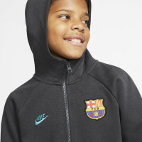 Nike FC Barcelona Tech Fleece Trainingspak 2019-2020 Kids Antraciet