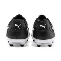 PUMA Monarch Terrain sec Chaussures de Foot (FG) Noir Blanc