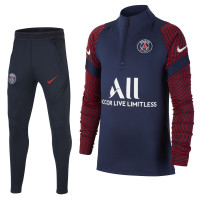 Nike Paris Saint Germain Strike Trainingspak 2020-2021 Kids Donkerblauw