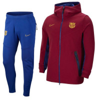 Nike FC Barcelona Tech Fleece Trainingspak 2020-2021 Kids Rood Blauw