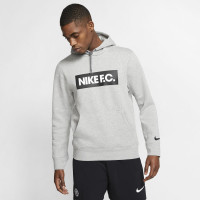 Nike FC Essential Hoodie Trainingspak Fleece Donkergrijs