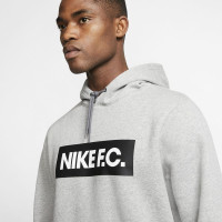Nike FC Essential Hoodie Trainingspak Fleece Donkergrijs