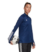 Haut d'entraînement adidas Condivo 20 1/4-Zip pour femmes, bleu foncé, blanc