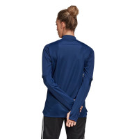 Haut d'entraînement adidas Condivo 20 1/4-Zip pour femmes, bleu foncé, blanc