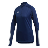 Haut d'entraînement adidas Condivo 20 1/4-Zip pour femmes, bleu foncé, blanc