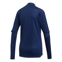 Haut d'entraînement adidas Condivo 20 1/4-Zip pour femmes, bleu foncé, blanc