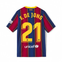 Nike FC Barcelona Thuisshirt 2020-2021 De Jong 21 Kids