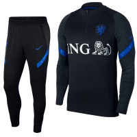 Survêtement Nike Netherlands Dry Strike 2020-2022 Noir Bleu