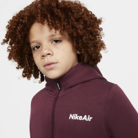 Nike NSW Air Full-Zip Hoodie Kids Donkerrood Zwart