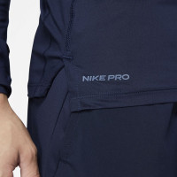 Sous-maillot à manches longues Nike Pro Bleu Foncé Blanc