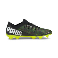 PUMA Ultra 3.2 Terrain sec / artificiel Chaussures de Foot (MG) Noir Blanc Jaune