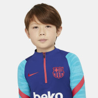 Nike FC Barcelona Strike Trainingstrui 2021 Kids Blauw Rood