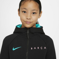 Nike FC Barcelona Tech Fleece Pack Trainingspak CL 2020-2021 Kids Zwart