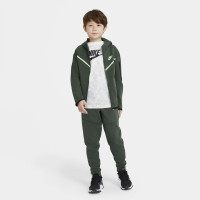 Nike Tech Fleece Vest Kids Donkergroen Lime Zwart
