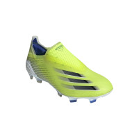 adidas X Ghosted+ Gras Voetbalschoenen (FG) Geel Zwart Blauw