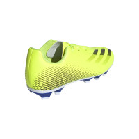 Adidas X Ghosted.4 Grass /Artificial Turf Chaussure de Chaussures de Foot (FxG) pour enfant Jaune Noir Bleu