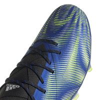 Chaussures de Foot adidas Nemeziz.1 Grass (FG) Bleu blanc jaune