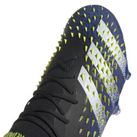 adidas Predator Freak.1 Gazon Naturel Chaussures de Foot (FG) Noir Blanc Jaune