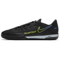 Nike Phantom GT React Pro Zaalvoetbalschoenen (IC) Zwart Geel Blauw