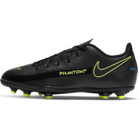 Nike Phantom GT Club Grass/Artificial Turf Chaussures de Foot (MG) Enfants Noir Jaune Bleu