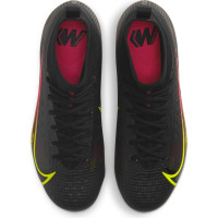 Nike Mercurial Superfly 8 Pro Grass Chaussures de Foot (FG) Enfants Noir Jaune