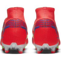 Nike Mercurial Superfly 8 Academy Grass/Artificial Turf Chaussures de Foot (MG) Rouge Argent