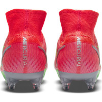 Nike Mercurial Superfly 8 Elite Iron-Nop Chaussure de Chaussures de Foot Anti-Clog (SG) Rouge Argent