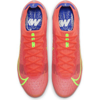 Nike Mercurial Vapor 14 Elite Iron-Nop Chaussures de Foot Anti-Clog (SG) Rouge Argent