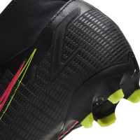 Nike Mercurial Superfly 8 Academy Terrain sec / artificiel Chaussures de Foot (MG) Enfants Noir Jaune