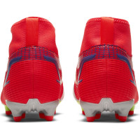 Nike Mercurial Superfly 8 Academy Grass/Artificial Turf Chaussures de Foot (MG) Enfants Rouge Argent