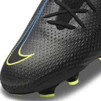Nike Phantom GT Pro DF Grass Chaussures de Foot (FG) Noir Jaune Bleu