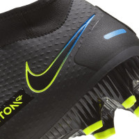 Nike Phantom GT Academy DF Gras / Kunstgras Voetbalschoenen (MG) Zwart Geel Blauw