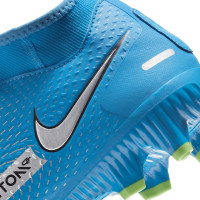 Nike Phantom GT Academy DF Gras / Kunstgras Voetbalschoenen (MG) Blauw Zilver Groen