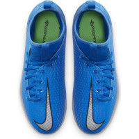 Nike Phantom GT Academy DF Grass/Artificial Turf Chaussures de Foot (MG) Enfants Bleu Argent Vert