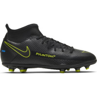 Nike Phantom GT Club DF Grass/Artificial Turf Chaussures de Foot (MG) Enfants Noir Jaune Bleu