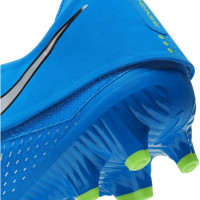 Nike Phantom GT Academy Flyease Gras / Kunstgras Voetbalschoenen (MG) Blauw Zilver Groen
