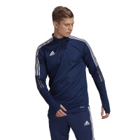 Haut d'Entraînement adidas Tiro 21 bleu foncé blanc