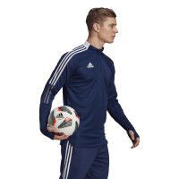Haut d'Entraînement adidas Tiro 21 bleu foncé blanc