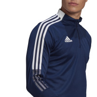 Haut d'Entraînement adidas Tiro 21 bleu foncé blanc